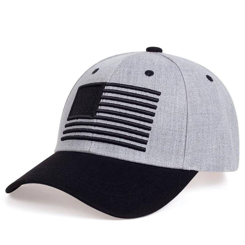 Mode Baumwolle Baseball Cap Männer Papa Hut Amerikanische Flagge Stickerei Hip Hop Hüte Sport Trucker Caps Gorras schwarz/grau von Joom DACH