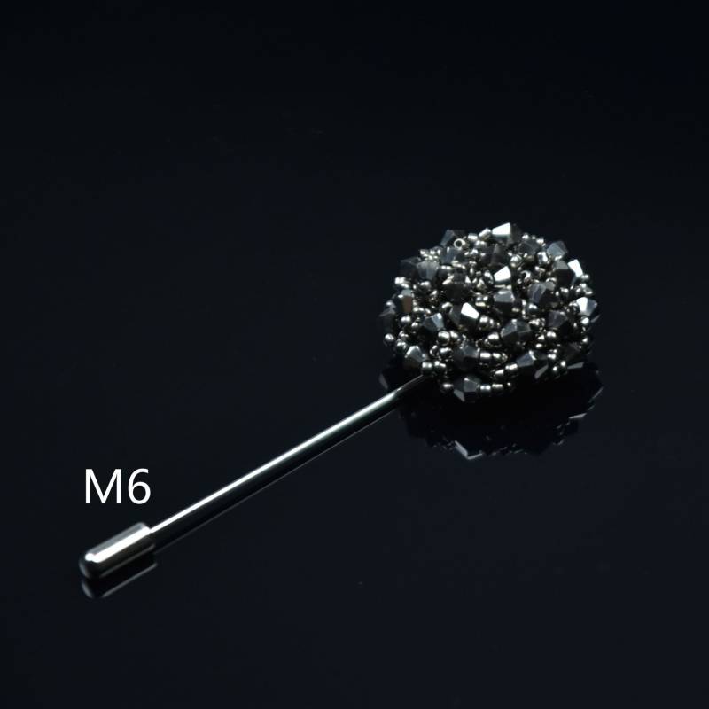 Mode Blume Herren Broschen Lange Brosche Pins Handgemachte Herren Revers Pin für Anzüge Strass M6 von Joom DACH
