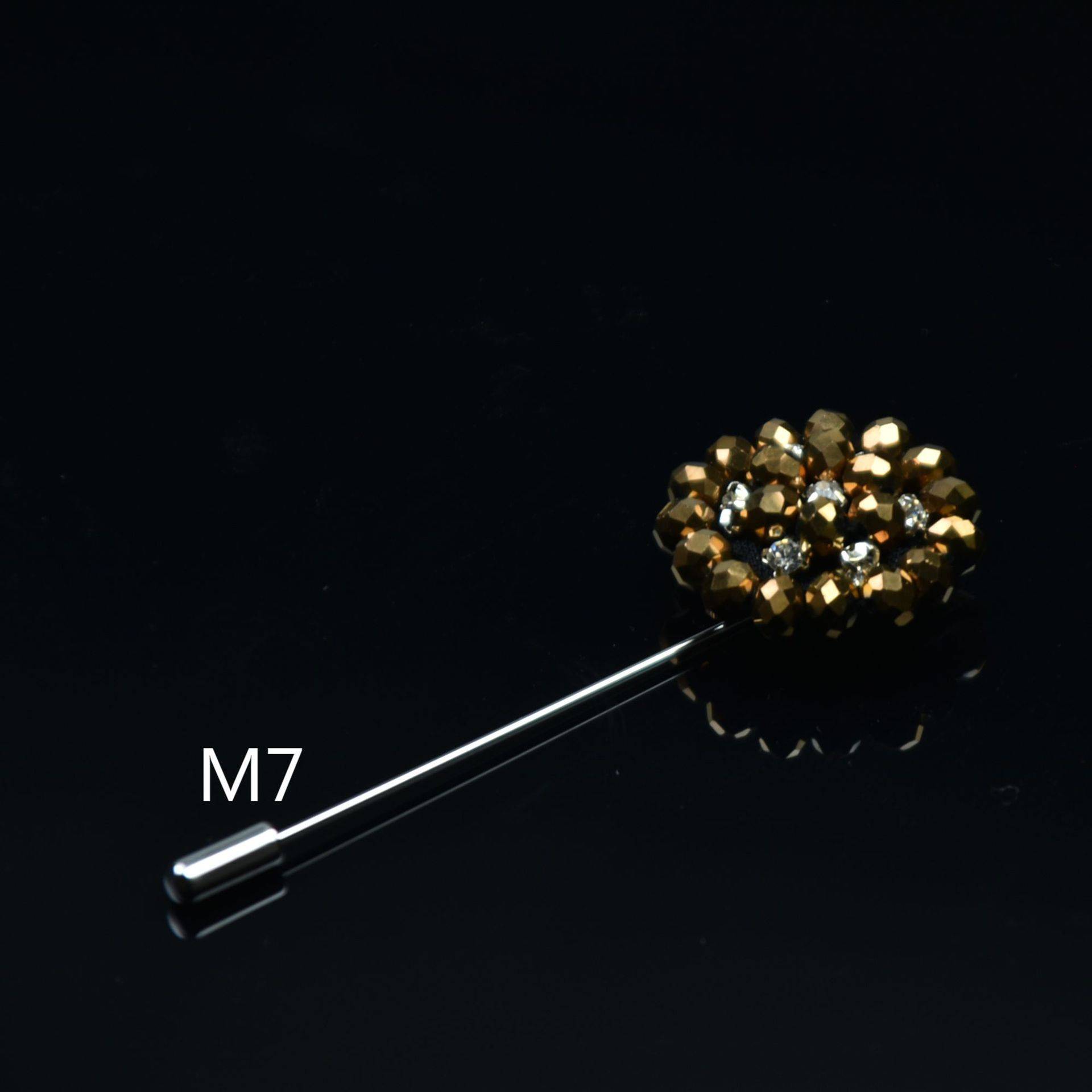 Mode Blume Herren Broschen Lange Brosche Pins Handgemachte Herren Revers Pin für Anzüge Strass M7 von Joom DACH