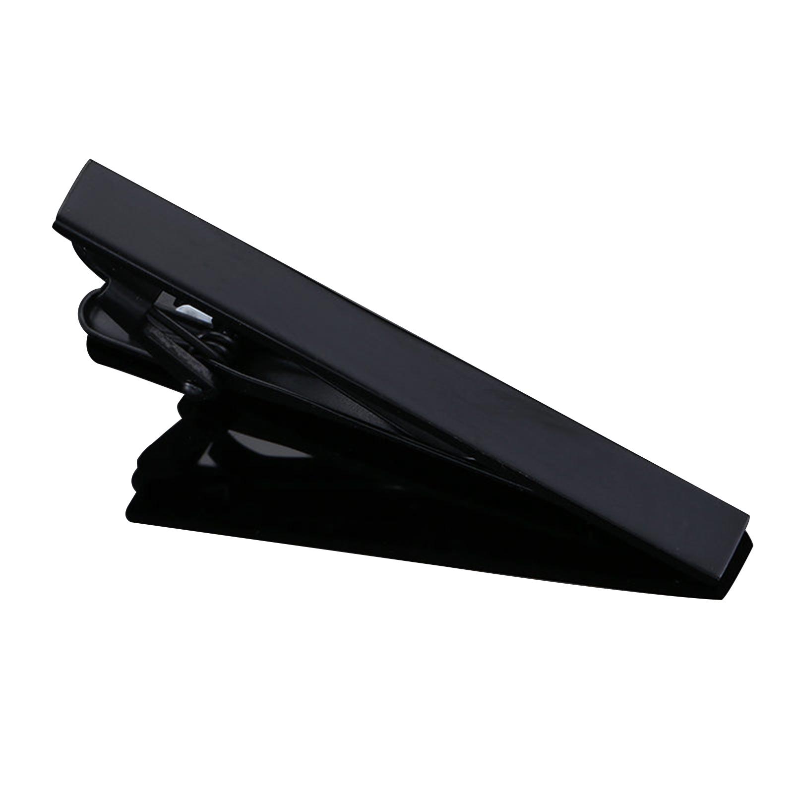 Mode-Business-Krawattenklammer für Herren, einfache Galvanisierung, Polieren, antiallergisch, Kragenclip, Anzugkrawatte Black glossy tie clip von Joom DACH