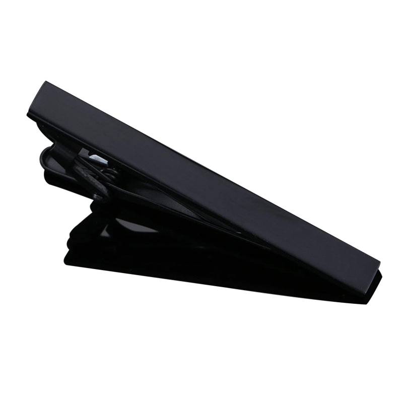 Mode-Business-Krawattenklammer für Herren, einfache Galvanisierung, Polieren, antiallergisch, Kragenclip, Anzugkrawatte Black glossy tie clip von Joom DACH