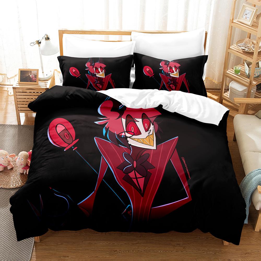 Mode Cartoon Hazbin Hotel Bettwäsche Set Bettbezug-set Mit Kissenbezug Twin Voll Königin König Bettwäsche Bettwäsche Home Textilien EU single(135x200cm) von Joom DACH