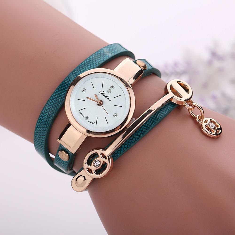 Mode Dame Kleid Leder Casual Frauen Armbanduhr Geschenk see-blaue von Joom DACH