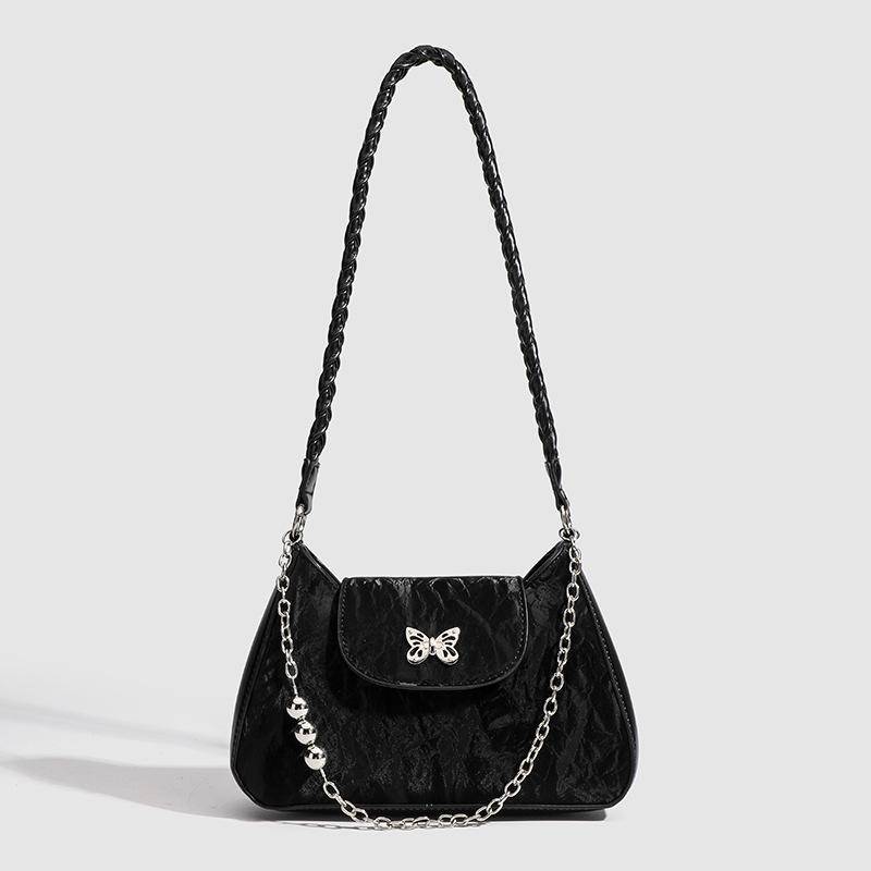 Mode Damen Tasche Frühling Mode Koreanische Version Persönlichkeit Spice Girl Wind Pendeln Alles Stilvoll Textur Achseltasche Frau von Joom DACH