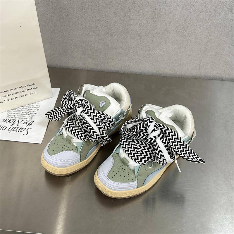 Mode Dicksohlige Dad Shoes Herren/Damen 2025 Sommer Herbst Schnürschuh Klobiger Sneaker Freizeitschuhe Skateboard Schuhe Gemischte Farbe Sportschuhe 41 von Joom DACH