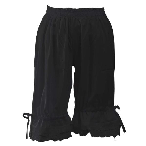 Mode Europäische und Amerikanische Sommer Casual Damen Hosen Einfarbig Spitze Lose Bequeme Bloomers Bloomers Spitze Shorts M schwarz von Joom DACH