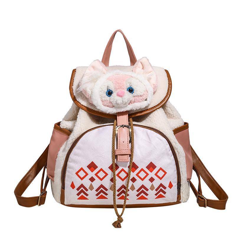 Mode Farbe Passenden Niedlichen Mädchen Cartoon Rucksack Kleine Design Plüsch Kleine Schultasche von Joom DACH