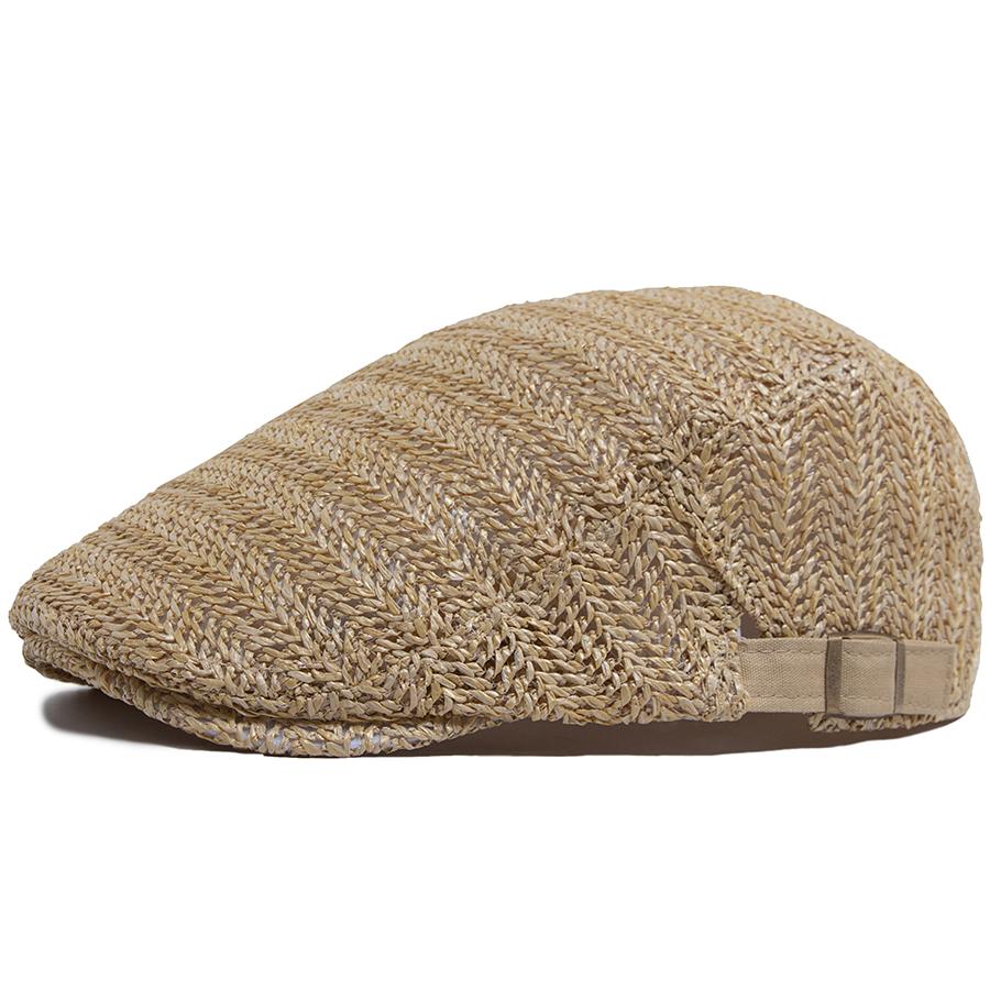 Mode Faux Handgewebte Stroh Baskenmützen Männer Frauen Sommer Atmungsaktive Sonnenblende Im Freien Lässig Einfarbig Mesh Hut Maler Baskenmütze CHINA khaki von Joom DACH