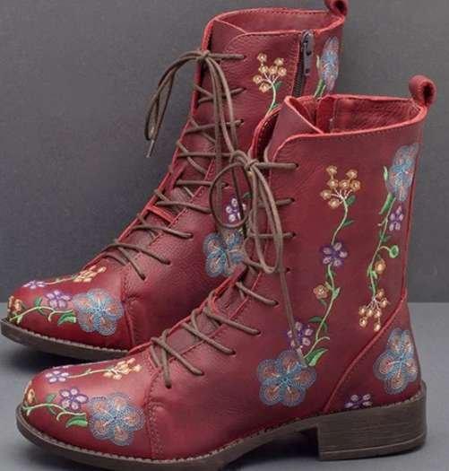 Mode Frau Stiefeletten Stickerei Große Größe 43 Blume Stiefel 2024 Frauen Herbst Winter Lace Up PU Leder Weibliche Schuhe damen Schuhe 39 rot Mode Frau Stiefeletten Stickerei Große Größe 43 Blume Stiefel 2024 Frauen Herbst Winter Lace Up PU Leder Weibliche Schuhe damen Schuhe 39 rot von Joom DACH