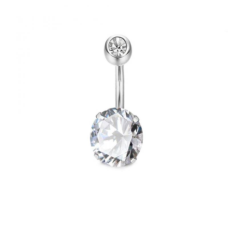 Mode Frauen Bauchnabel Bar Nabel Ring Körper Piercing Schmuck silber von Joom DACH