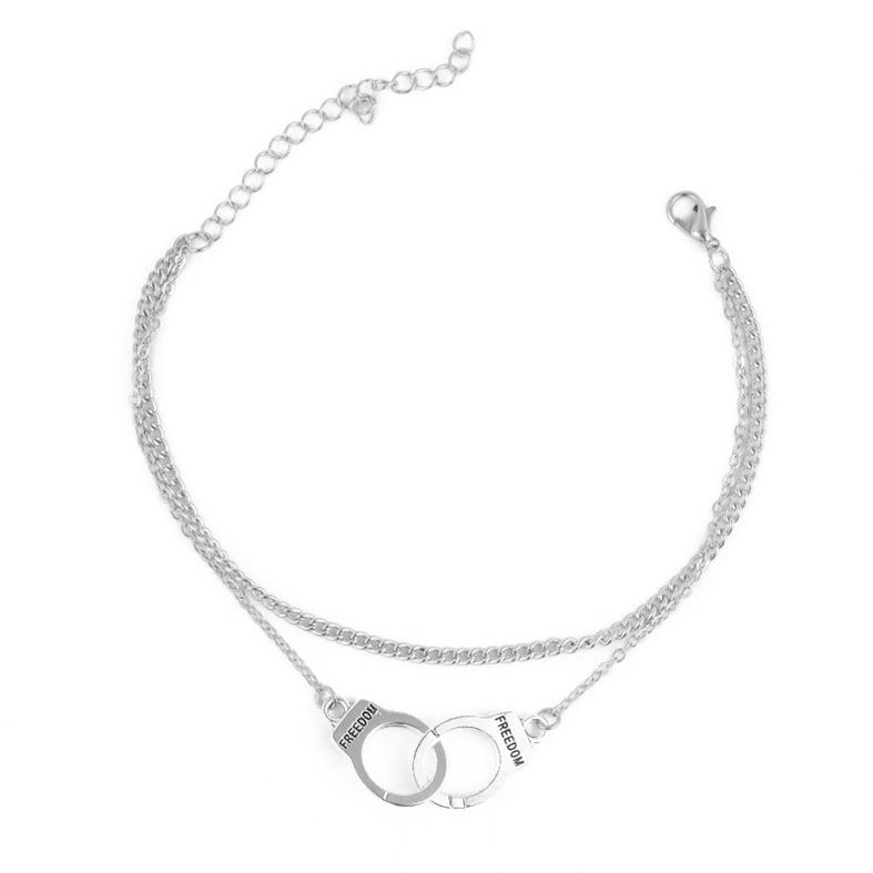 Mode Frauen Böhmischen Stil Fuß Kette Schmuck Doppelschicht Beliebte Strand Fußkettchen 1PC silber von Joom DACH