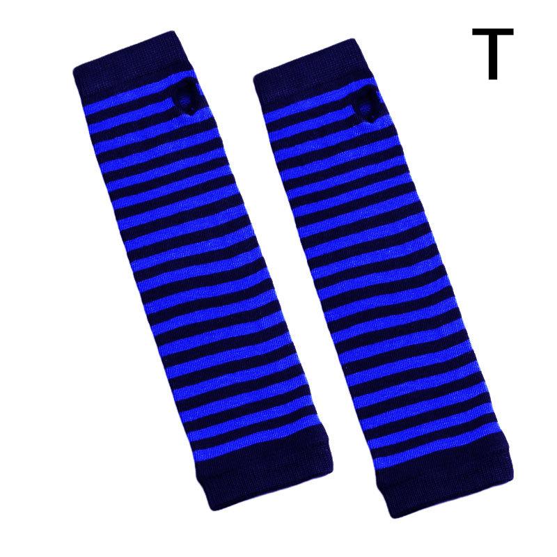 Mode Frauen Dame Gestreiften Ellenbogen Handschuhe Wärmer Gestrickte Lange Finger Handschuhe Ellenbogen Fäustlinge Weihnachten Zubehör Geschenk von Joom DACH