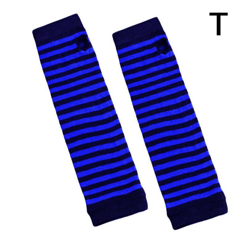 Mode Frauen Dame Gestreiften Ellenbogen Handschuhe Wärmer Gestrickte Lange Finger Handschuhe Ellenbogen Fäustlinge Weihnachten Zubehör Geschenk von Joom DACH