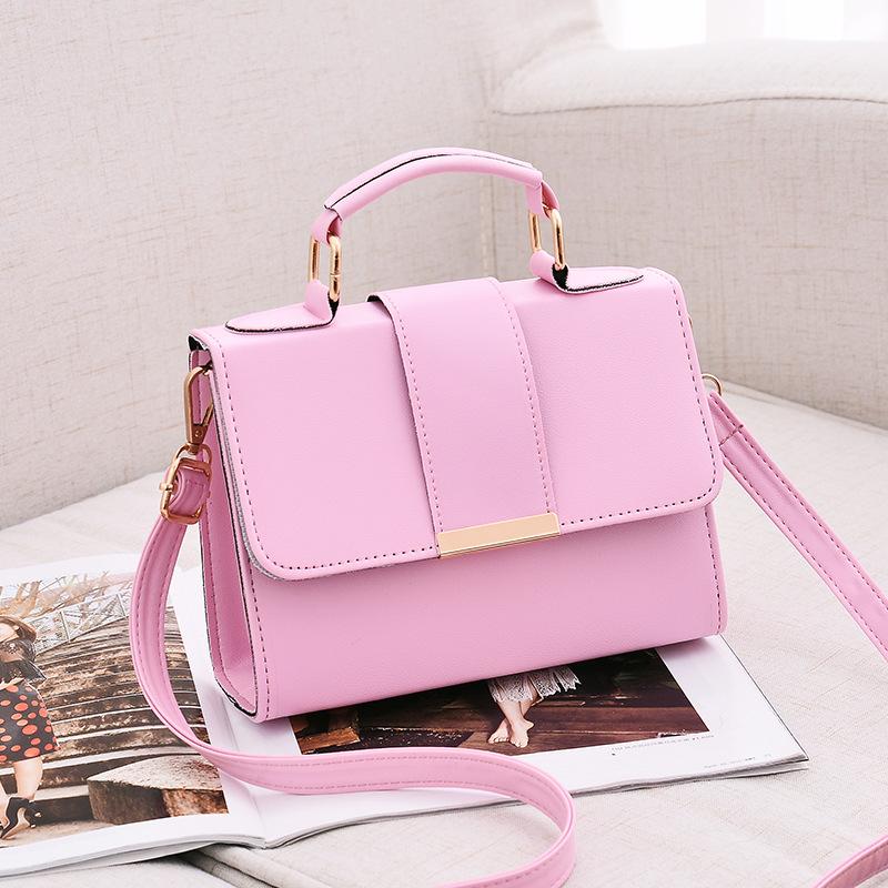 Mode Frauen Handtasche Messenger Taschen PU Schulter Tasche Dame Umhängetasche Mini Tasche Weibliche Abend Taschen 20*8*15cm rosa von Joom DACH