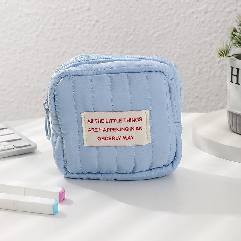 Mode Frauen Kleine Kosmetiktasche Reise Mini Damenbinden Organizer Make-Up Münze Geld Karte Lippenstift Aufbewahrungstasche Handtasche Tasche blau von Joom DACH