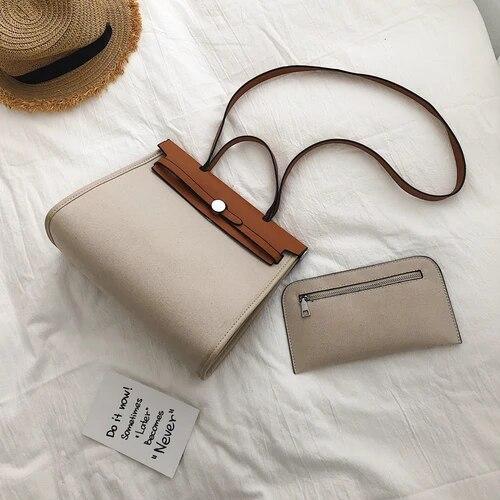 Mode Frauen Kleine Leinwand Messenger Taschen Hohe Qualität Weibliche Handtaschen Schulter Taschen Luxus Designer Damen Tote Umhängetasche 30X11X25CM weiß von Joom DACH