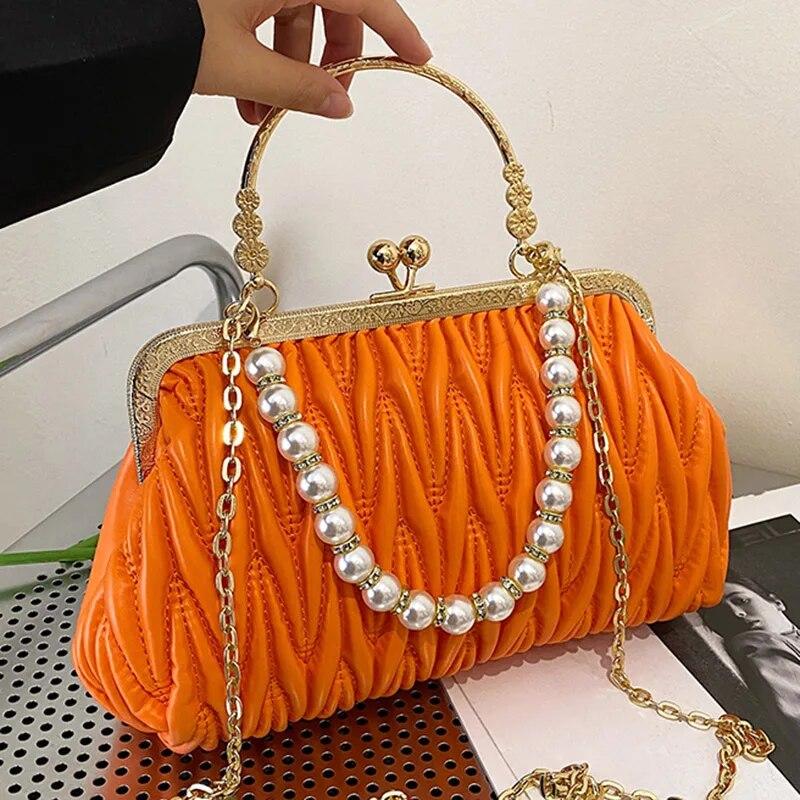 Mode Frauen Orange Grün Schulter Taschen Prom Kupplung Perle Kette Umhängetaschen Weibliche Chic Totes Pu Leder Handtaschen Und Geldbörse rot Mode Frauen Orange Grün Schulter Taschen Prom Kupplung Perle Kette Umhängetaschen Weibliche Chic Totes Pu Leder Handtaschen Und Geldbörse rot von Joom DACH