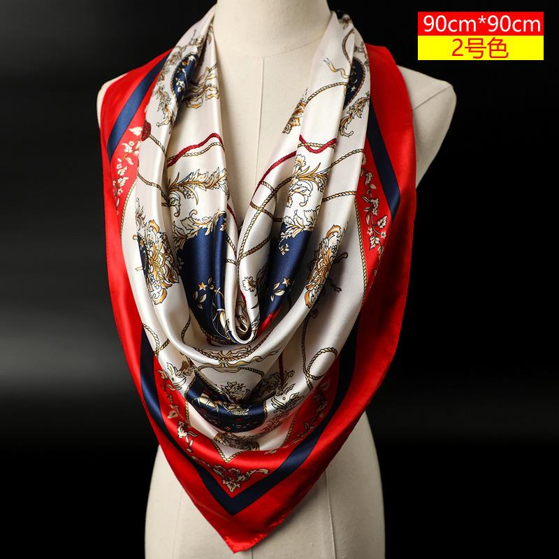 Mode Frauen Schals Quadrat Halstuch Hijab Schals 90*90cm amarant von Joom DACH