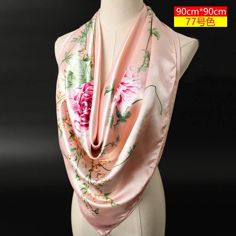 Mode Frauen Schals Quadrat Halstuch Hijab Schals 90*90cm amaranth rosa von Joom DACH