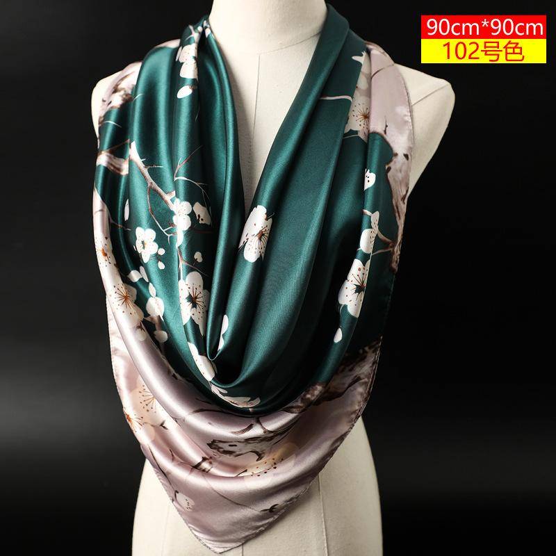 Mode Frauen Schals Quadrat Halstuch Hijab Schals 90*90cm grün von Joom DACH