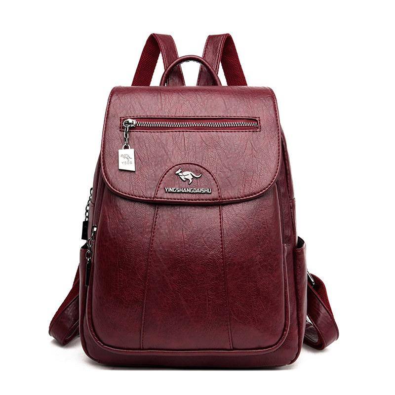 Mode Frauen Schulter Taschen PU Leder Rucksäcke Weibliche Schule Taschen Rucksack Casual Reisetaschen Rucksäcke Große Kapazität von Joom DACH