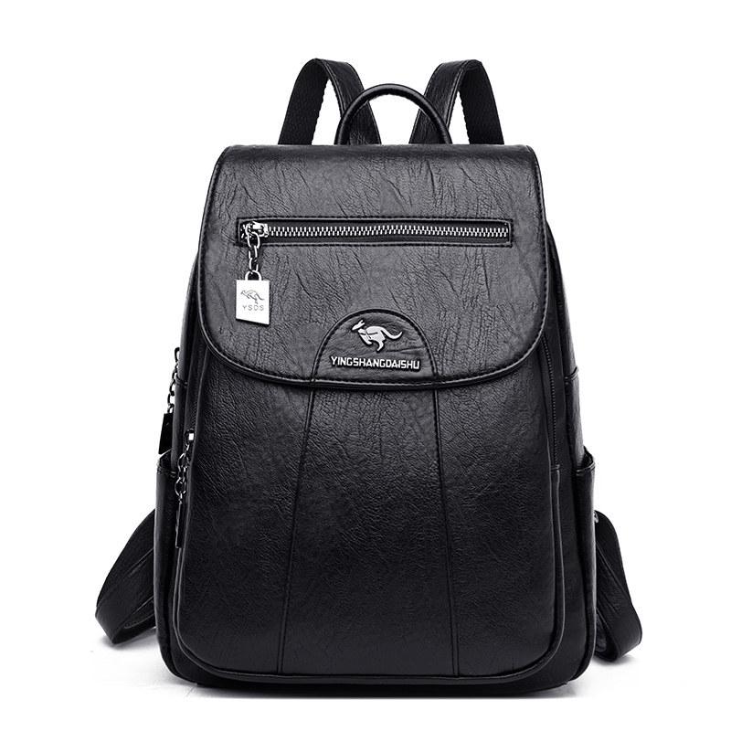 Mode Frauen Schulter Taschen PU Leder Rucksäcke Weibliche Schule Taschen Rucksack Casual Reisetaschen Rucksäcke Große Kapazität von Joom DACH