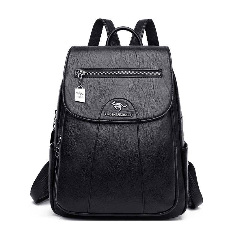 Mode Frauen Schulter Taschen PU Leder Rucksäcke Weibliche Schule Taschen Rucksack Casual Reisetaschen Rucksäcke Große Kapazität von Joom DACH