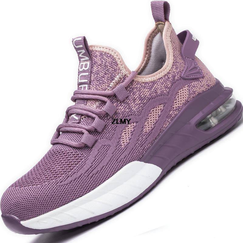 Mode Frauen Sicherheitsschuhe Neue Stahlkappe Turnschuhe Frau Atmungsaktive Arbeit Sicherheitsstiefel Weibliche Pannensichere Arbeitsschuhe Leichte Industrie 40 von Joom DACH