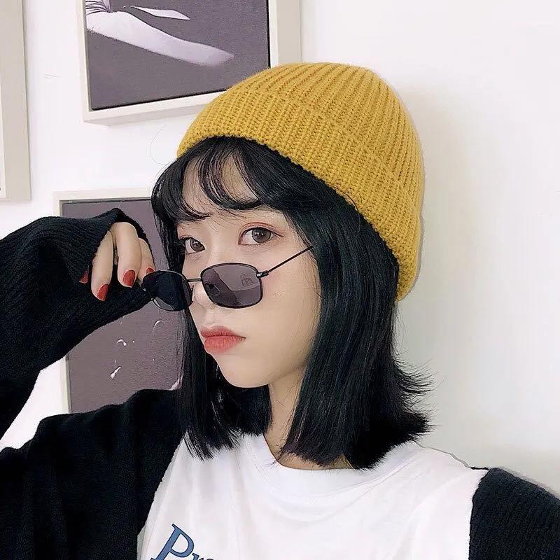 Mode Frauen Stricken Hüte Skullies Beanies Neue Herbst Winter Warme Manschette Beanie Hut Ins Goth Gestrickte Kappen Männer Skullies caps Stricken Skullies Beanies one size von Joom DACH