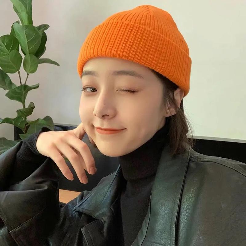 Mode Frauen Stricken Hüte Skullies Beanies Neue Herbst Winter Warme Manschette Beanie Hut Ins Goth Gestrickte Kappen Männer Skullies caps Stricken Skullies Beanies one size von Joom DACH