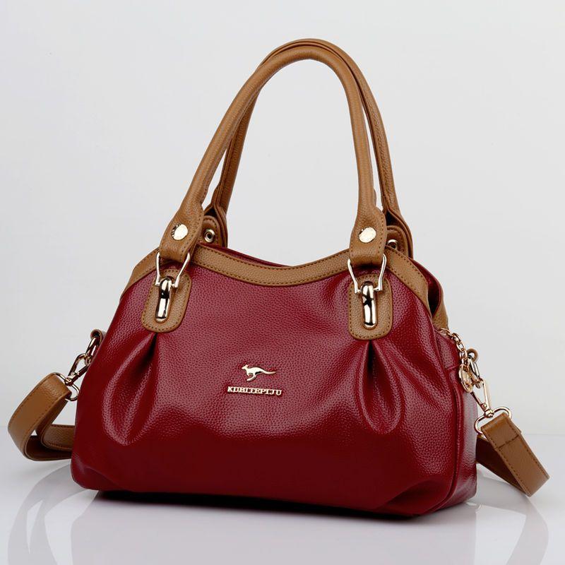 Mode Frauen Taschen Luxus Totes Tasche Rindsleder Schulter Handtaschen dame Tasche Große Kapazität Shopper Handtasche von Joom DACH