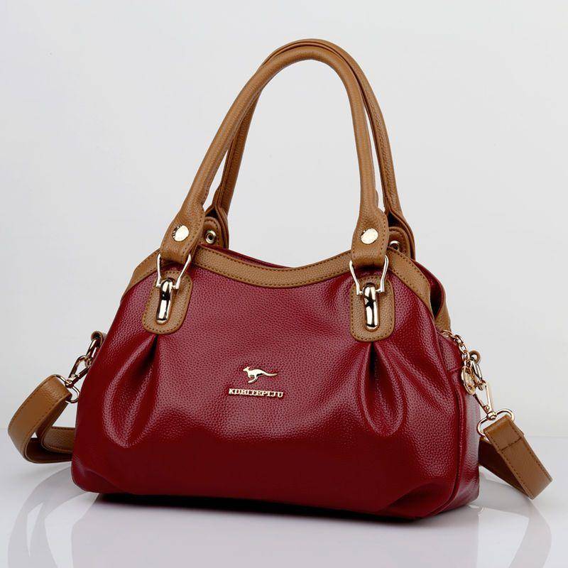 Mode Frauen Taschen Luxus Totes Tasche Rindsleder Schulter Handtaschen dame Tasche Große Kapazität Shopper Handtasche von Joom DACH