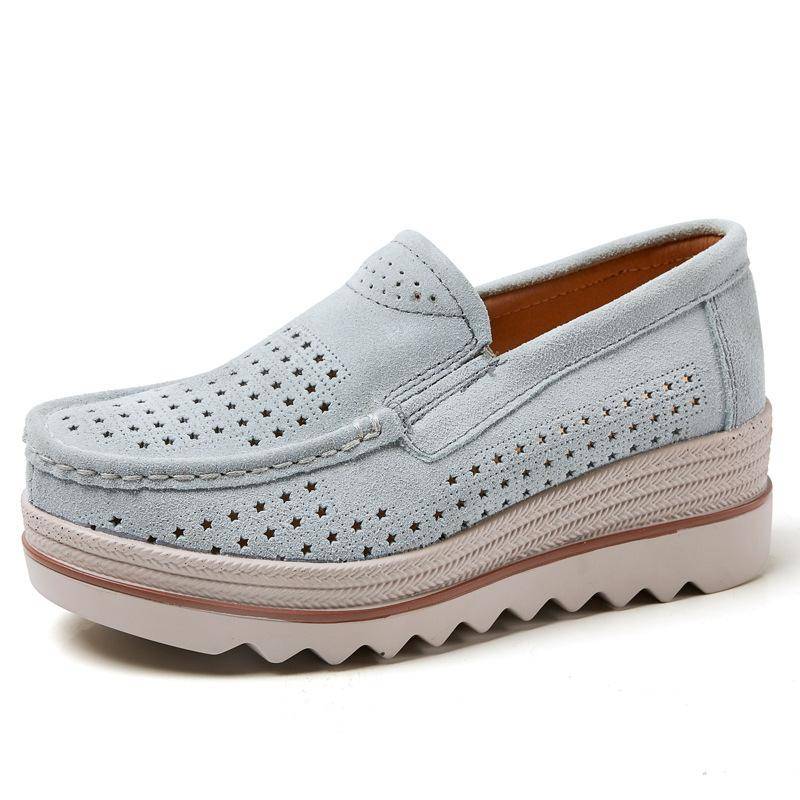 Mode Frühjahr Herbst Frauen Wildleder Echtes Leder Keil Schuhe Damen Weibliche Slipper Süße Quaste Slip-ons Plattform Mokassins 38 von Joom DACH