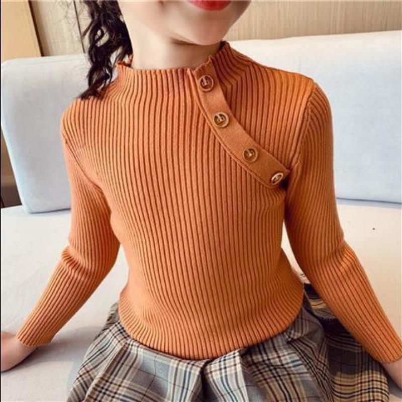 Mode Frühling Mädchen Pullover Strickpullover Tops Rollkragen Mädchenpullover 2-14 Jahre Kinderkleidung Warme Kinderpullover 130 orange von Joom DACH