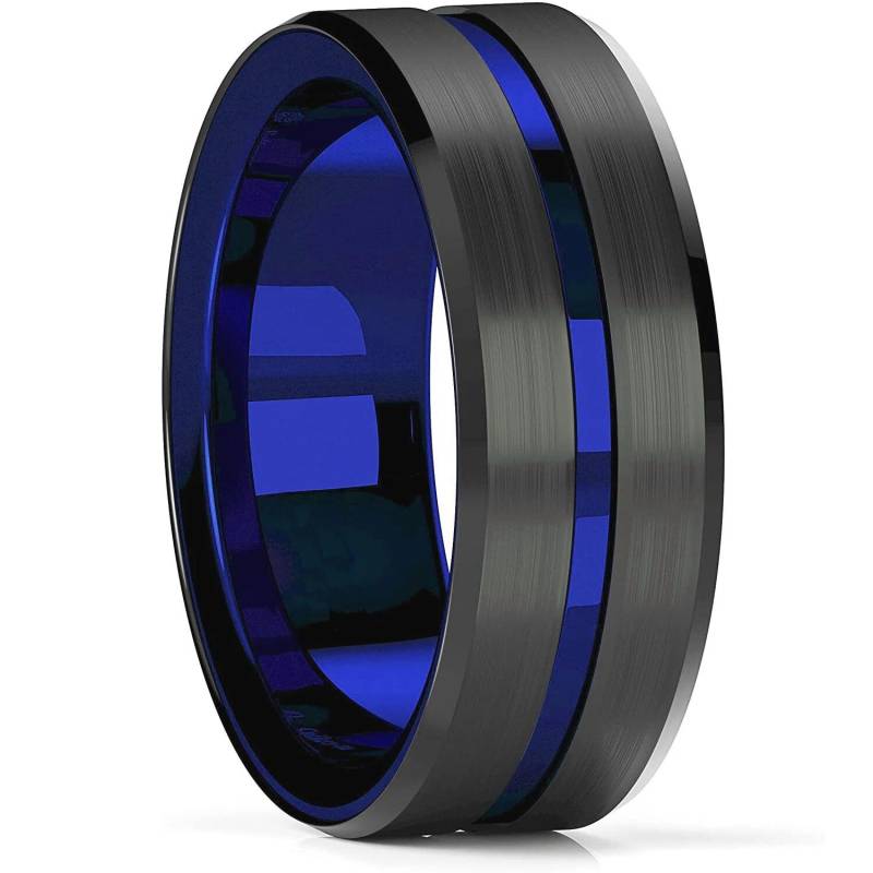 Mode Für Männer 8mm Gold Farbe Nut Abgeschrägte Kante Wolfram Hochzeit Carbon Faser Ring Punk Getriebe Rad Edelstahl ring Für Männer 12 von Joom DACH