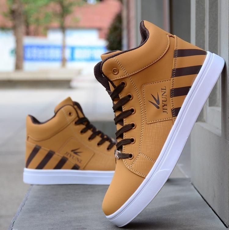 Mode Für Männer Casual Turnschuhe Straße Coole Turnschuhe Männliche Wohnungen Schnüren Skateboard Schuhe Plus Größe Herren Schuhe Chaussure Homme Sport schuhe 45 braun von Joom DACH