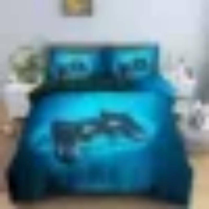 Mode Gamer Bettbezug 2/3 Teile Bettwäschesets King Queen Einzelgröße Kinder Jungen Mädchen Spiel Weich 2/3tlg. Polyester Bettdeckenbezug EU single(135x200cm) von Joom DACH