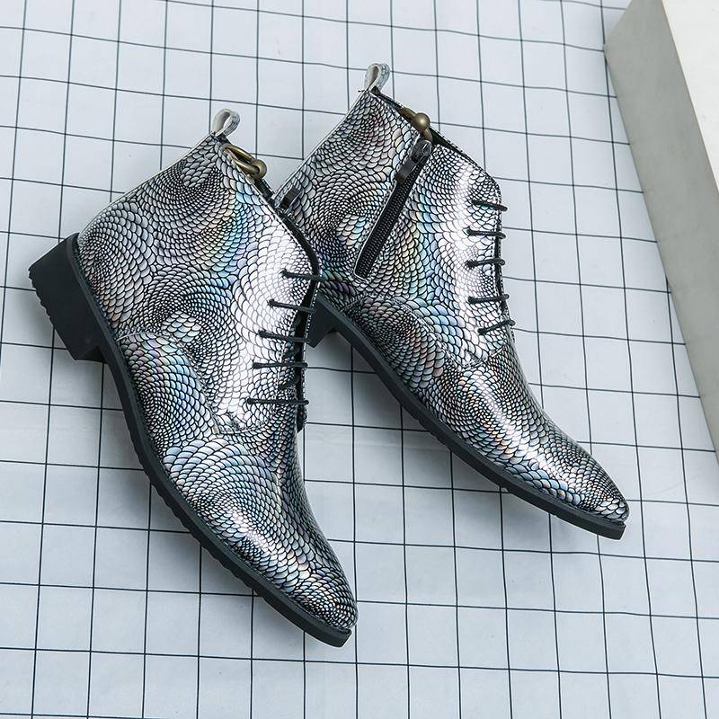 Mode Gentleman Glänzendes Lackleder Chelsea Formelle Schuhe Für Herren High Tops Hochzeit Abschlussball Homecoming Ball Ballerinas Sapato Social Masculino 44 von Joom DACH