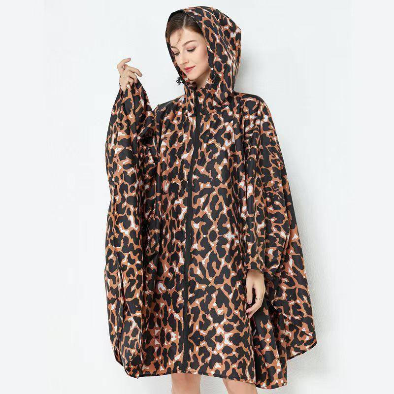 Mode Große Größe Frauen Leopard Regenmantel Leichte Regen Mantel Poncho Damen Wasserdicht Mantel Regenmäntel Erwachsene Winddicht Regenbekleidung von Joom DACH