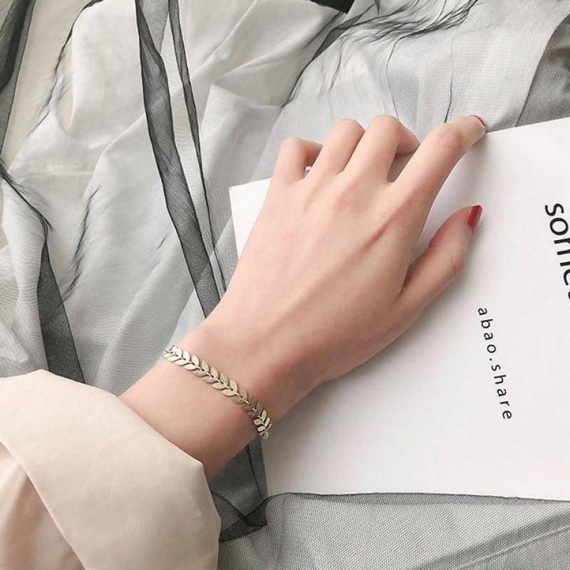 Mode Hand Schmuck Metall Geometrie Fishbone Modellierung Armband Fußkettchen doppel-duty Manuelle Kette Armreif Frauen Mädchen Geschenke silber von Joom DACH