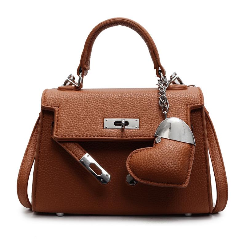 Mode Handtasche Damen Neue Umhängetasche Messenger Bag With pendant braun von Joom DACH