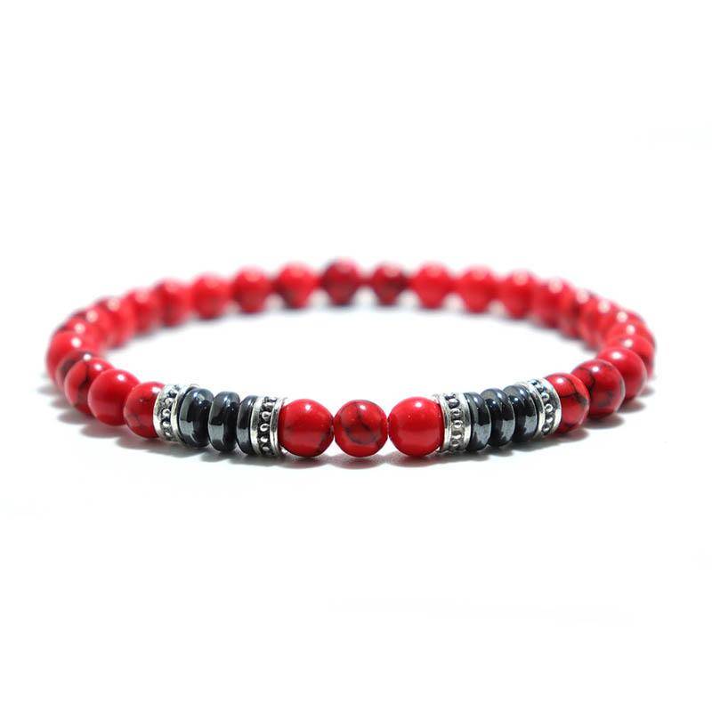 Mode Herren Armband Naturstein 6mm Lava Rock Tigeraugen Perlen Armband Freizeit Zubehör Geschenk für ihn von Joom DACH