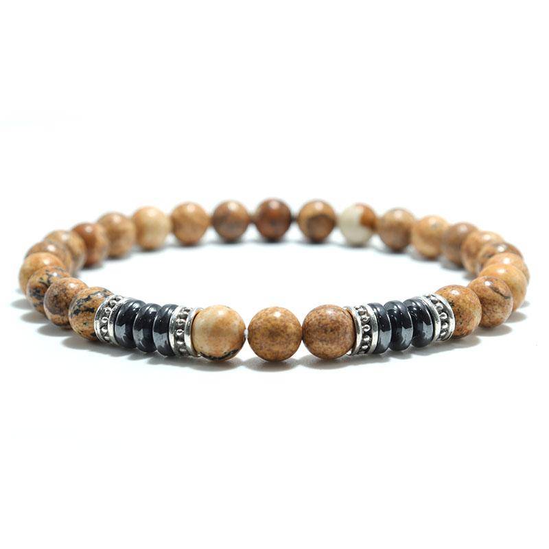 Mode Herren Armband Naturstein 6mm Lava Rock Tigeraugen Perlen Armband Freizeit Zubehör Geschenk für ihn von Joom DACH