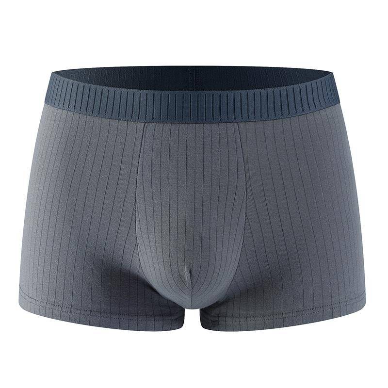 Mode Herren Atmungsaktive Unterwäsche Unterhose Baumwolle Slip Boxershorts Einfarbig Höschen 4XL dunkelgraue von Joom DACH