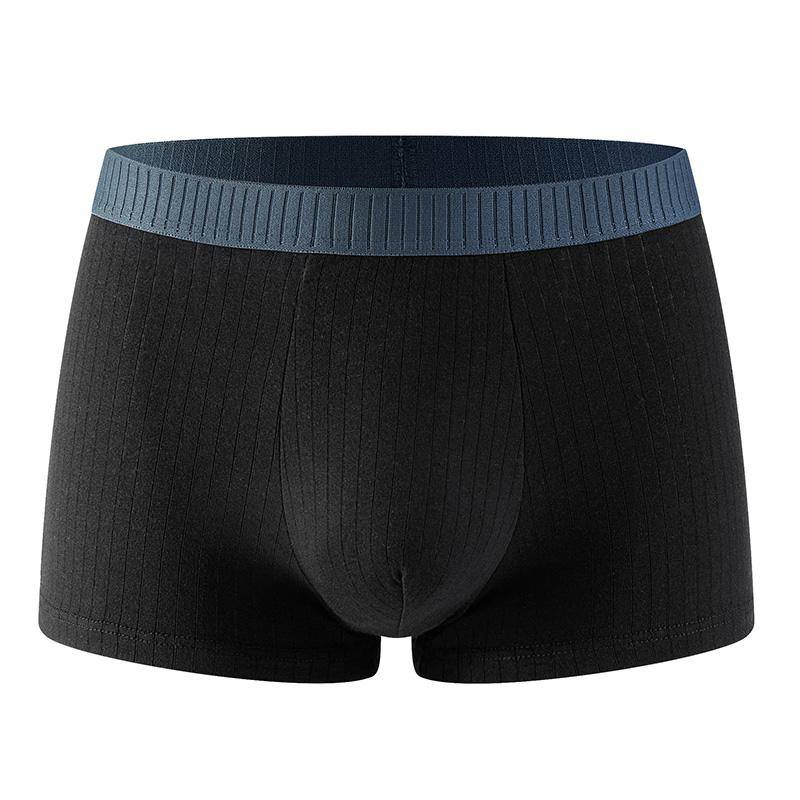Mode Herren Atmungsaktive Unterwäsche Unterhose Baumwolle Slip Boxershorts Einfarbig Höschen XL schwarz von Joom DACH