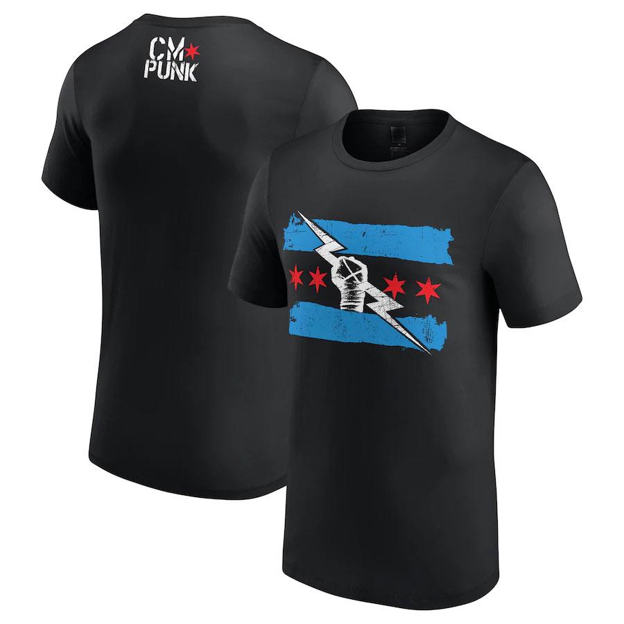 Mode Herren CM PUNK T-Shirt 3D Druck Herren Damen T-Shirt Sommer Kurzarm Top Übergröße Fitnessstudio Kleidung Harter Kerl Sportbekleidung 3XL von Joom DACH