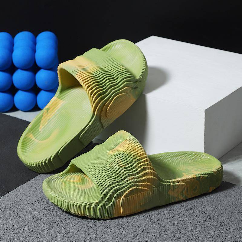 Mode Herren Hausschuhe Sommer Indoor Home Badezimmer Anti Slip Weiche Sohle Hausschuhe EVA Trend Hausschuhe Grün Schwarz Blau Gelb Grau 39 grün von Joom DACH