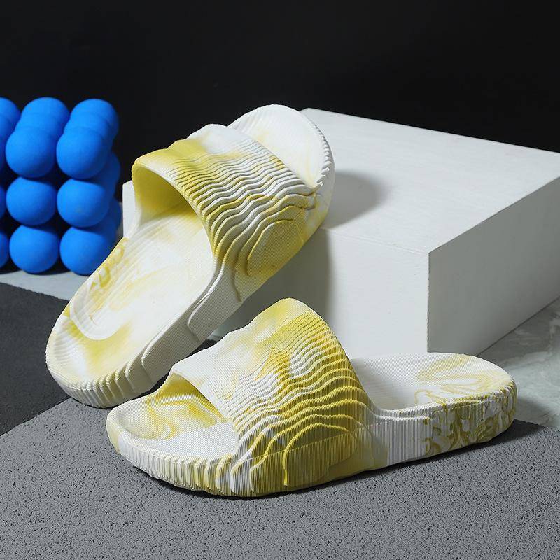Mode Herren Hausschuhe Sommer Indoor Home Badezimmer Anti Slip Weiche Sohle Hausschuhe EVA Trend Hausschuhe Grün Schwarz Blau Gelb Grau 45 gelb von Joom DACH