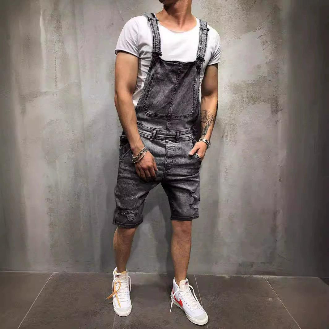Mode Herren Hosenträger Denim Strampler Zerrissene Denim Shorts Beliebte Trendy Arbeitskleidung XXXL Mode Herren Hosenträger Denim Strampler Zerrissene Denim Shorts Beliebte Trendy Arbeitskleidung XXXL von Joom DACH