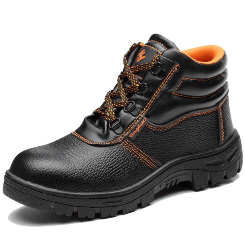 Mode Herren Sicherheitsschuhe Lederstiefel Durchstichsichere Arbeitsschuhe Stahlkappenschuhe Sicherheitsschuhe Industrieschuhe Winterstiefel Unzerstörbar 43 von Joom DACH